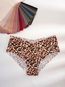 21pcs/Pack Women's Solid Color Self Adhesive Comfortable Bikini Briefs