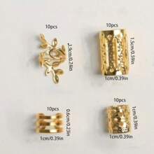 40pcs Bohemian Style Metal Open Hair Rings, Stylish French Hair Clips Accessories For Fashionable Girls,Hair Barrettes