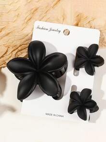3pcs Elegant Plastic Flower Hair Clips, Spring/Summer Hair Accessories For Women,Hair Claw,Claw Clips,Hair Jaw Clip,Hair Clutch - Multicolor - View 20