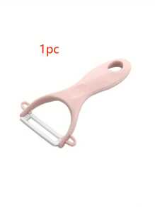 1/2/4pcs Ceramic Peeler, Plastic Handle - Ideal For Potatoes And Fruits, Must-Have For Outdoor Kitchen, Outdoor Cooking Tool | Ergonomic Design | Ceramic Blade