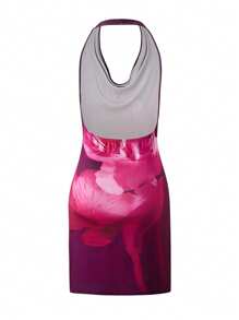 Women's Fashionable Backless Mini Dress, Comfortable And Flattering Design For Spring/Summer