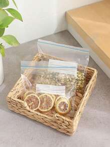 15pcs/20pcs/30pcs Reusable Food Storage Bags, Suitable For Kitchen Vegetables, Fruits, Grains, Multi-Size Fridge Vacuum Seal Bags (Bag Pattern Randomly Sent), Outdoor, Camping