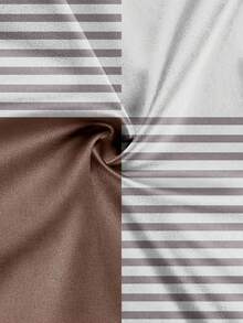 Bộ áo thun polo và quần short in mã vạch thường ngày cho nam - Nhiều màu - Xem 3