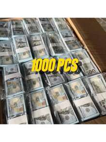 1 peça de 30*15 mm, réplica de papel com valor nominal de $ 100, 100/200 peças de 11,2 cm*4,6 cm, réplica de papel com valor nominal de $ 100, 100/200 réplicas de papel com valor nominal de $ 100, pode ser usado para origami de feriados, papel para atmosfera de festa, notas falsas, buquê de papel para dinheiro de 11,2 cm*4,6 cm para o Dia dos Namorados