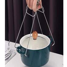 1-2pcs Foldable Stainless Steel Bowl Clip, Kitchen Tool Suitable For Air Fryer, Hot Plate, Bowl Clip, Universal Kitchen Stainless Steel Plate Lifter, Foldable Hot Plate Bowl Clip Tongs, Hot Plate Bowl Lift Clip, Non-Slip Heat Resistant Steel Tongs - Multicolor - View 9