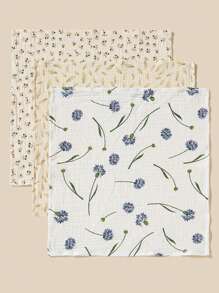 3pcs/Set Newborn Baby Cotton Gauze Handkerchief, Soft Baby Face Towel & Washcloth