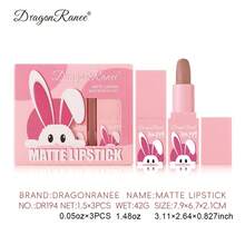 Dragon Ranee 3pcs Matte Velvety-Smooth Lipstick Gift Set, Long-Lasting Transfer-Proof Non-Drying Lipstick - DR194 - View 7