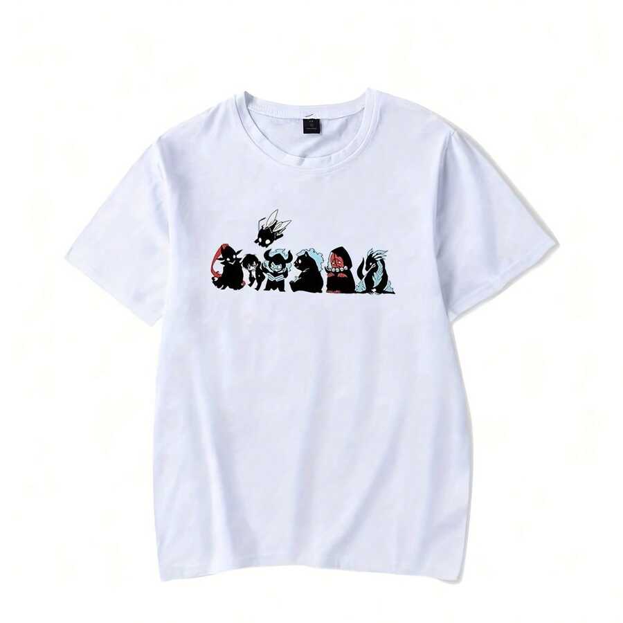 Solo Leveling , Sung Jinwoo , Igris , Necromancer , Anime Graphic Tees, Dow Monarch , Anime T, UniPlus Size Butterfly Graphic T-Shirt For Women, 220g High-Quality Pure Cotton T-Shirt With Minimalist Printing, Soft And Breathable Fabric, Comfortable And Loose, Suitable For All Day Wear, Suitable For Office Casual Wear, Spring And Summer Daily Appearance, Elegant And Youthful Design - White - View 1