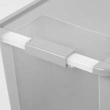 Curver 26L 儲物盒，帶點擊式蓋子，可堆疊設計，55x35x19 厘米，灰色，非常適合整理壁櫥、架子和儲藏室，結構堅固而現代，方便取用內容物，非常適合家庭或辦公室✅ 24/48 小時送貨到西班牙（半島） - 彩色 - 查看 7