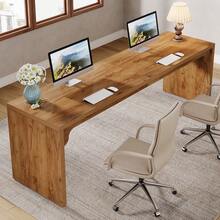 Tribesigns 78.7 Inches Long Computer Desk, Wooden Extra Long Desk, 2 Person Large Writing Table For Home Office - Brown - View 8