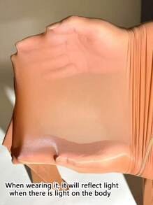 1pc Women's 8D Shiny Lift-Up Legging Stockings