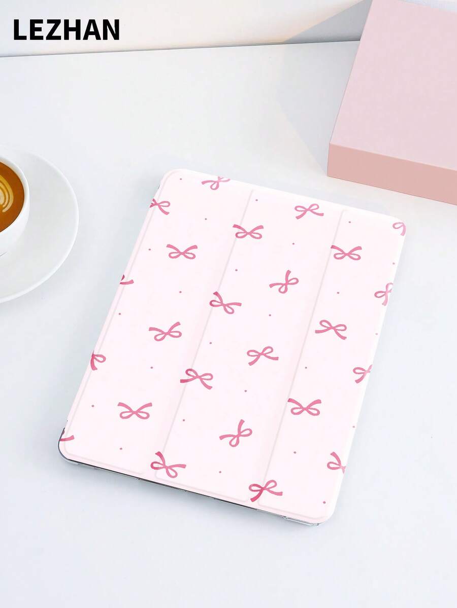 1 件 Caparroz 波尔卡圆点蝴蝶结图案平板电脑保护壳，兼容 iPad 10.2、iPad Pro 11 英寸 2021/2020/10 代、iPad Mini 4/5/6、Galaxy Tab A8 10.5 英寸 2022、Matepad 10.4 英寸/Tab，带铅笔槽，防摔，平板电脑支架保护套