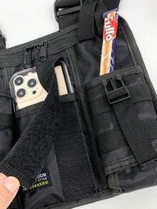 Men's Waist Pack, Summer Attached Tactical Waist Bag, Fashion Multi-Pocket Chest Bag For Men, Outdoor Sports Hiking Cycling Travel Fitness Running Chest Pack Tactical Vest Water Bottle Gun Holster Tools Belt Bag