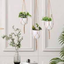 2 piezas Colgadores creativos para plantas, soporte para macetas de flores, cuerda para cesta colgante, soporte colgante de pared para plantas para decoración interior y exterior del hogar, jardín y balcón (disponible en varios tamaños)