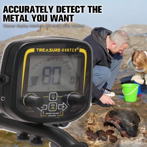 Adult & Teenage Handheld Foldable Metal Detector, Outdoor Detectors, High Precision Metal Detecting For Gold, Silver, Copper, Iron