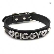 1件性感内衣配饰，水钻字母PU皮革项圈，男女通用朋克角色扮演黑色皮革颈圈，角色扮演配饰，性感内衣配饰，适合万圣节、圣诞节、情人节、约会、派对等场合。 - 彩色 - 查看 28