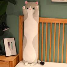 New Long Cat Throw Pillow Plush Toy Cute Cat Plush Toy Soft Large Plush Doll Pillow Pillow Slouchy Person Tatami Waist Support Furniture Sofa Decoration