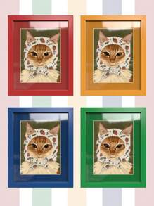 Colorful Photo Frame - 8x8in/8x10in/12x12in/12x16in | Macaron Color Palette, Vintage-Style Wall Art For Home, Room & Bedroom Decor (Red/Orange/Blue/Green)