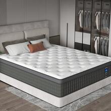 MRH New 12-Inch Twin Full Queen King Memory Foam Hybnd Mattress With Ergonomic Lindividual Springs, Medium Sot, Pine Soothing For Allages! Try It Free For 100 Days - Grey - View 3