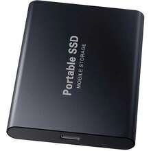 2TB Portable External Hard Drive With USB 3.1 & Type-C, High-Speed Data Transfer, Ultra-Light & Compact Design, Compatible With PC, , Chromebook - Sleek Black, Multifunctional Storage | Modern Look | Durable Construction, Portable Storage - màu đen - Xem 1