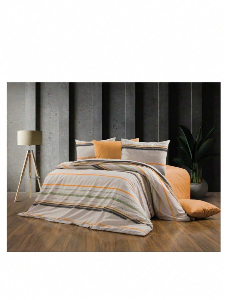 3 件套床上用品，柔软舒适，羽绒被套和 2 个枕套，135*200 厘米，200*220 厘米，220*240 厘米 - Grey Blue - 查看 1