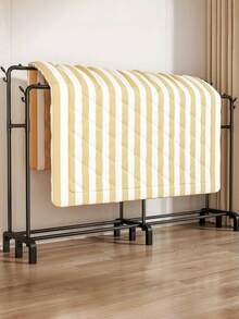 1PC Freestanding Hanger Double Pole Multi-Functional Bedroom Clothing Rack, Metal Clothes Hanger Organizer And Black Clothes Stand With Wheels, Christmas, Christmas Decorations, Xmas, Christmas Ornaments, Christmas Bauble, Gifts For Women, 2025 Tendencias