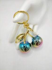 Llavero de cereza, colgante de fruta para decorar bolsos, mochilas, estilo coreano, accesorio de moda, regalo para mujeres, accesorios para el coche, gótico lindo, accesorios de Halloween, accesorios del Día del Maestro, cordones de identificación, accesorios para el coche, adornos para bolsos, regalos de Navidad, ideas de regalo para amigas y hermanas