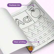 Cahier de 28 pages, A-Z, Alphabet ABC, Mots Anglais Phonétiques, Alphabet pour Enfants, Convient pour l'Entraînement au Contrôle de l'Écriture et la Pratique de l'Éveil, Jeux de Lecture pour Enfants, Cahier d'Écriture pour Préscolaires, Papier Imperméable, Matériel Pédagogique, Jouets Éducatifs Précoces pour Enfants, Montessori, Matériel d'Apprentissage, Cadeau d'Anniversaire pour Garçons et Filles, Entraînement de la Concentration, Exercices de Contrôle du Stylo
