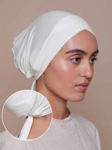 1 قطعة شريط للرأس لون أحادي بسيط وأنيق، ناعم ومريح، تركيبة عمامة وشريط للرأس مناسب للحياة اليومية والرياضة الخارجية