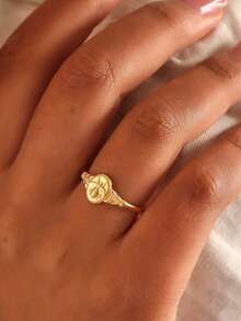 1pc Vintage Bee Design Gold-Tone Plated Knuckle/Midi Ring, Fashionable Unique Small Jewelry For Women, Suitable For Daily Wear - Bee Ring - View 4