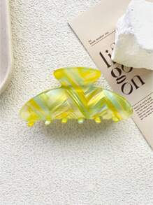1pc Women's Colorful Half Round Hair Clips, Minimalist Fashionable Mermaid Style Acrylic Material New Multi-Color Half Round Hair Claw Clip, Suitable For Casual Outfits, Daily Commute, Half Updo Hair, Doesn't Damage Hair Fashion Hair Accessories