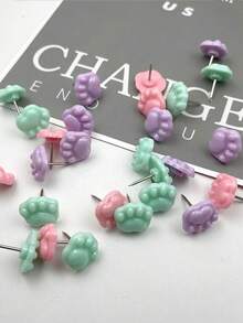 50 Pieces Of Cat Paw Thumbtacks, Office Stationery, Thumbtacks For Bulletin Boards, Thumbtacks For Walls, Cork Stoppers, Maps, Calendars, Photos, Gift Storage Boxes, Student And Adult DIY Handicraft Projects, Home Office Organization, Large-Sized Cork Thumbtacks, Stationery Needed For Returning To School.Back-To-School Supplies, Fixed Accessories For Graduation Party Decoration,Back To School,School Supplies - Multicolor - View 4