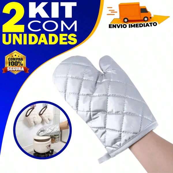 Kit 2 Luva de Forno Térmica Cozinha Fogão Quente Multiuso Universal