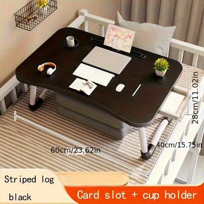 A Foldable Laptop Table, Portable Lap Table Bed Table Tray, Small Table For Writing, Drawing And Eating, Random Color 48.5*30cm/60*40CM, Suitable For Travel Table, Breakfast Table, Bed Tray, Bed Table, Bookshelf, Picnic Table, Game Table, Beach Table,