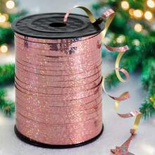 1pc Rose Golden Curling Ribbon Roll - 250 Yards, Waterproof Decorative Ribbon For Gift Wrapping, Birthday & Wedding Decorations, Bouquet Arrangements, And Holiday Crafts - Multicolor - View 1