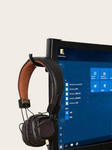 Suporte de fone de ouvido com gancho, 2 peças, adequado para fones de ouvido de PC, monitor, mesa, suporte de parede para jogos, suporte compacto e resistente para fone de ouvido que não só oferece suporte firme, mas também economiza espaço em materiais escolares, de volta às aulas
