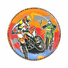 50pcs/80pcs Motorcycle Party Decorations Motorcycle Paper Plates Cups Napkins Birthday Party Disposable Tableware Set Motocross Biker Dirt Bike Birthday Party Supplies Motorcycle Theme Party Favors - Multicolor - View 6