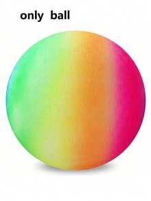 Bola Sepak Gaya Pelangi, Bola Olahraga Luar Ruangan Tiup PVC untuk Lapangan Rumput Amerika, Diameter 22cm - MultiWarna - View 9