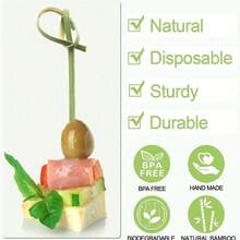 [200/100/50/25/10]Pcs 12cm Blue & White Porcelain Knot Decorative Fruit Skewers/Toothpicks/Cocktail Sticks, Suitable For Parties, Birthdays, Weddings, Outdoor Burgers, Fruit Decor, Party Supplies, Gifts, Healthy & Hygienic,School Supplies - Cadet Blue - View 3