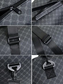 大容量旅行行李袋，带湿口袋的周末旅行包，健身房健身医院防水过夜包，周末旅行随身行李，黑色大号手提包旅行必备购物袋 - 彩色 - 查看 9