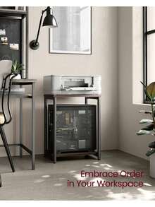 Set Of 2 Side Tables, 2-Tier Sofa Side Tables, Bedside Tables With Steel Frames, For Living Room, Bedroom, Home Office, Industrial Style, Chestnut Brown - 灰色 - 查看 1