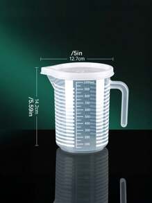 1pc Plastic Measuring Cup With Scale, Household Scale Cup, Kitchen Liquid Measuring Cup, Multi-Function Baking Cooking Measuring Cup, Kitchen Essential Tools, Kitchen Supplies, Household Supplies