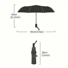 1pc Automatic Transparent Folding Umbrella, Waterproof, Portable Rain Gear, Travel Umbrella Transparent Umbrella, Is An Ideal Gift For Friends. Summer Cooling, Beach, Travel, Spring Summer Picks, Brides Maid Gifts, Room, Bedroom Decor, Bedroom Decor, Beach, Travel, For Men, For Women, Vacation,Cute Stuff,Mother's Day Gift,Bedroom Decor,Garden,Kitchen Decor,Summer,Beach,Travel Essentials,Room Decor,Squishy,Graduation - Multicolor - View 7