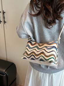 Bolso de hombro de diseño de nicho de lujo retro de alta gama