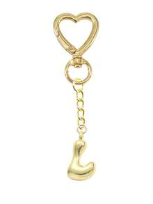Cute Bubble Letters, Cute Heart Necklace Pendant Bag, Lucky Pendant, Cute Hip-Hop Style Initials, Letters A-Z, Shiny Alloy Bag And Backpack Pendant, Perfect Gift For Birthdays And Special Occasions, Keychain Bag Backpack Pendant, Car Pendant, Ladies' And Girls' Gifts, Wallet And Handbag Accessories, Gifts For Lovers, Teachers, Mothers. - Gold - View 28