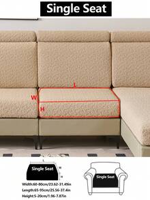 1件装弹力沙发套，四季通用防滑防水全覆盖加厚面料沙发座垫套，可机洗沙发毯，深灰色防尘防污宠物友好型保护套，可调节尺寸，适用于卧室、办公室、客厅L型及1/2/3/4座沙发