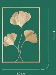 1pc Nordic Metal Leaf Iron Wall Hanging Decor, Plant Ginkgo Palm Maple Leaves Wall Pendant Mural Living Room Bedroom Home Decoration Room Decor Bedroom Decor Wall Decor