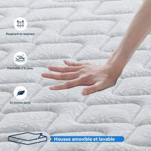 Matratze, Taschenfederkernmatratze 160x200 cm Höhe 24 cm – 7-Zonen Härtegrad H3, Optimaler Komfort und Rückenstütze, Federkernmatratze für Ergonomische Rückenentlastung