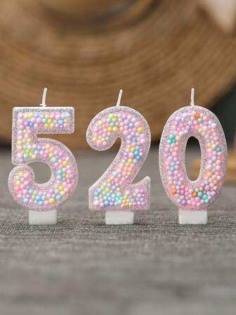 1pc Macaron Birthday Candle Cake Decoration, Birthday Party Decoration Item, 0-9 Age Number Birthday Candles, Cake Decoration Ornaments, Suitable For Birthday Decoration, Wedding Anniversary Decoration, Anniversary, Wedding Party Decoration, Celebration Supplies, Party Celebration