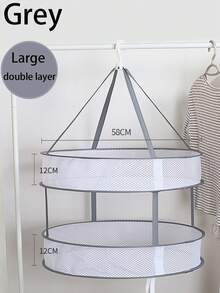 居家生活,洗衣双层,晾衣网,晾晒网兜,家用晾衣篮,内衣袜子毛衣晾晒神器,可折叠晾衣架,便携式,多功能晾衣网,居家必备